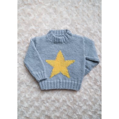 Intarsia Big Star Chart Childrens Sweater Knitting pattern by Instarsia