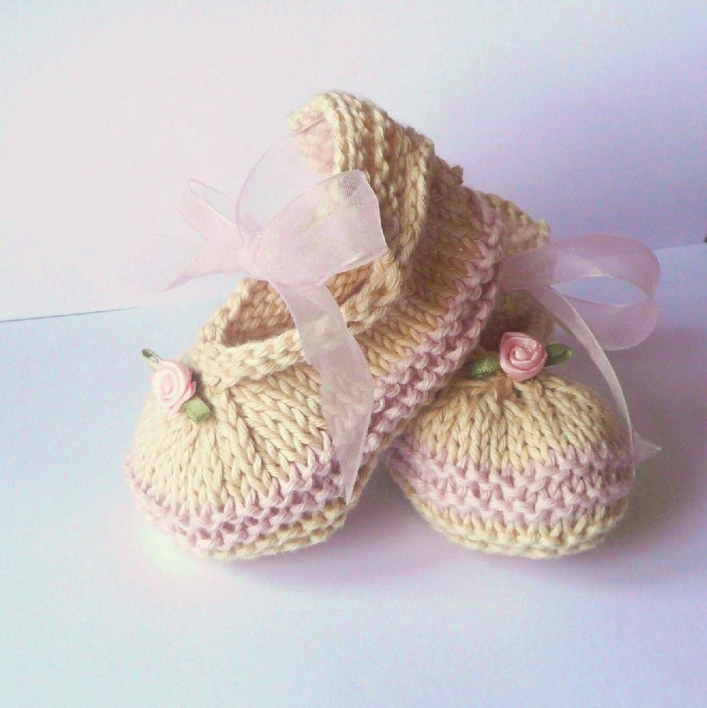 Posh Party Baby Shoes Knitting pattern by Katy Farrell