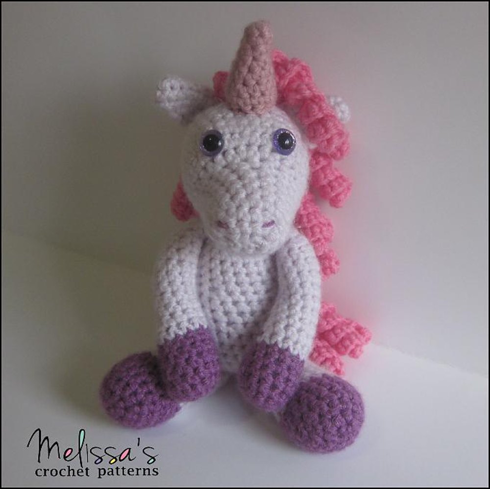 Annabelle the Unicorn Crochet pattern by Melissa's Crochet Patterns