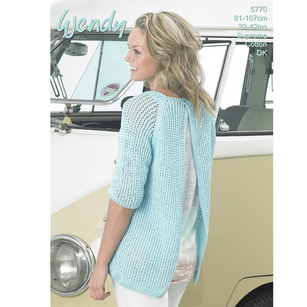 Open Back Sweater in Wendy Supreme Cotton DK | Knitting Patterns ...