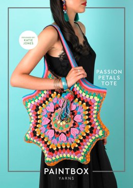 Passion Petal Tote in Paintbox Yarns Cotton Aran - Downloadable PDF