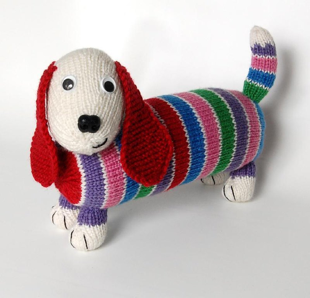 Dave the Stash Busting Dachshund - Knit Flat & In the ...