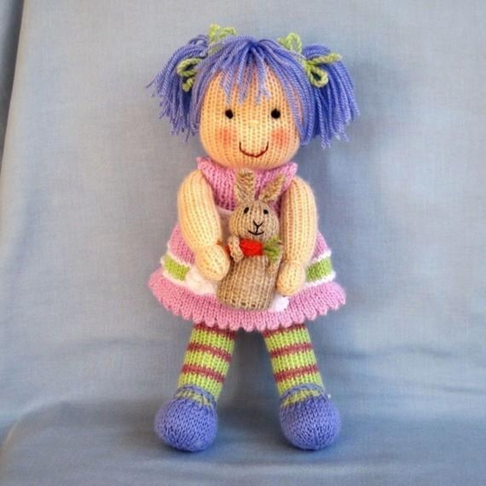 Lucy Lavender - Knitted Doll Knitting pattern by Dollytime ...