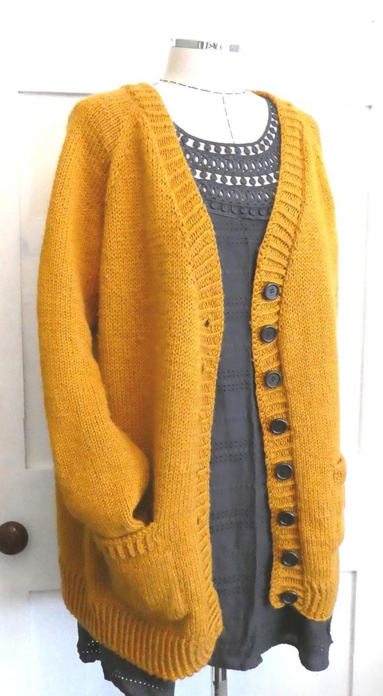 Paprika Mustard Classic Knitted Cardigan Jacket Knitting