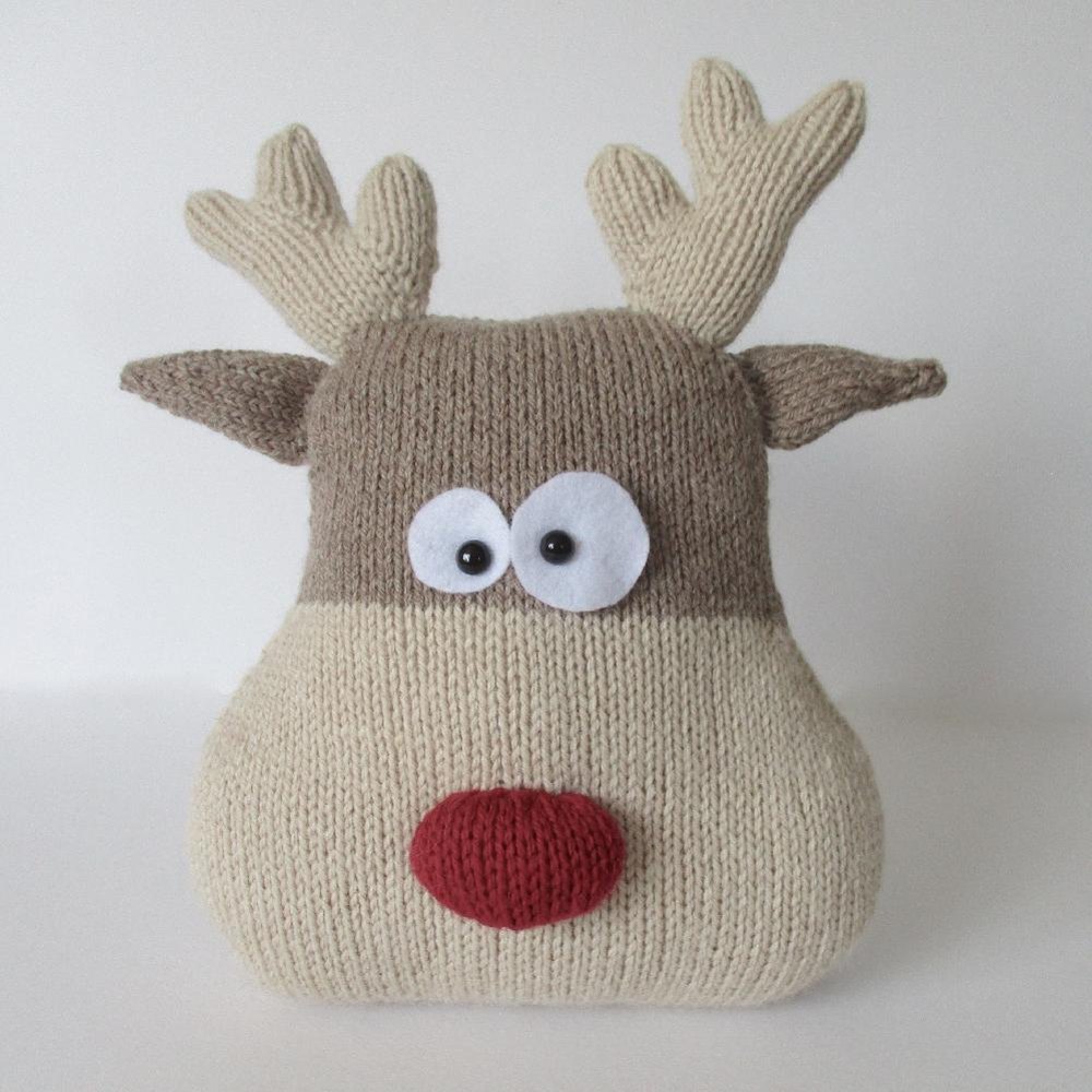 Reindeer Cushion Knitting pattern by Amanda Berry