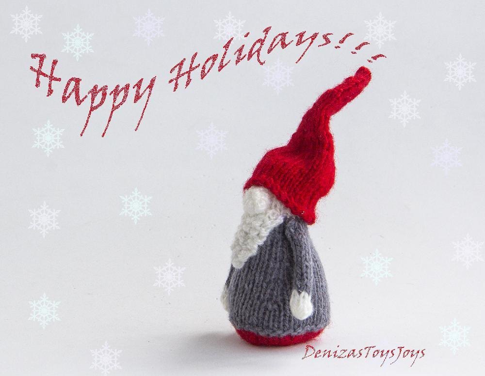 Small Christmas Gnome Knitting pattern by DenizasToysJoys