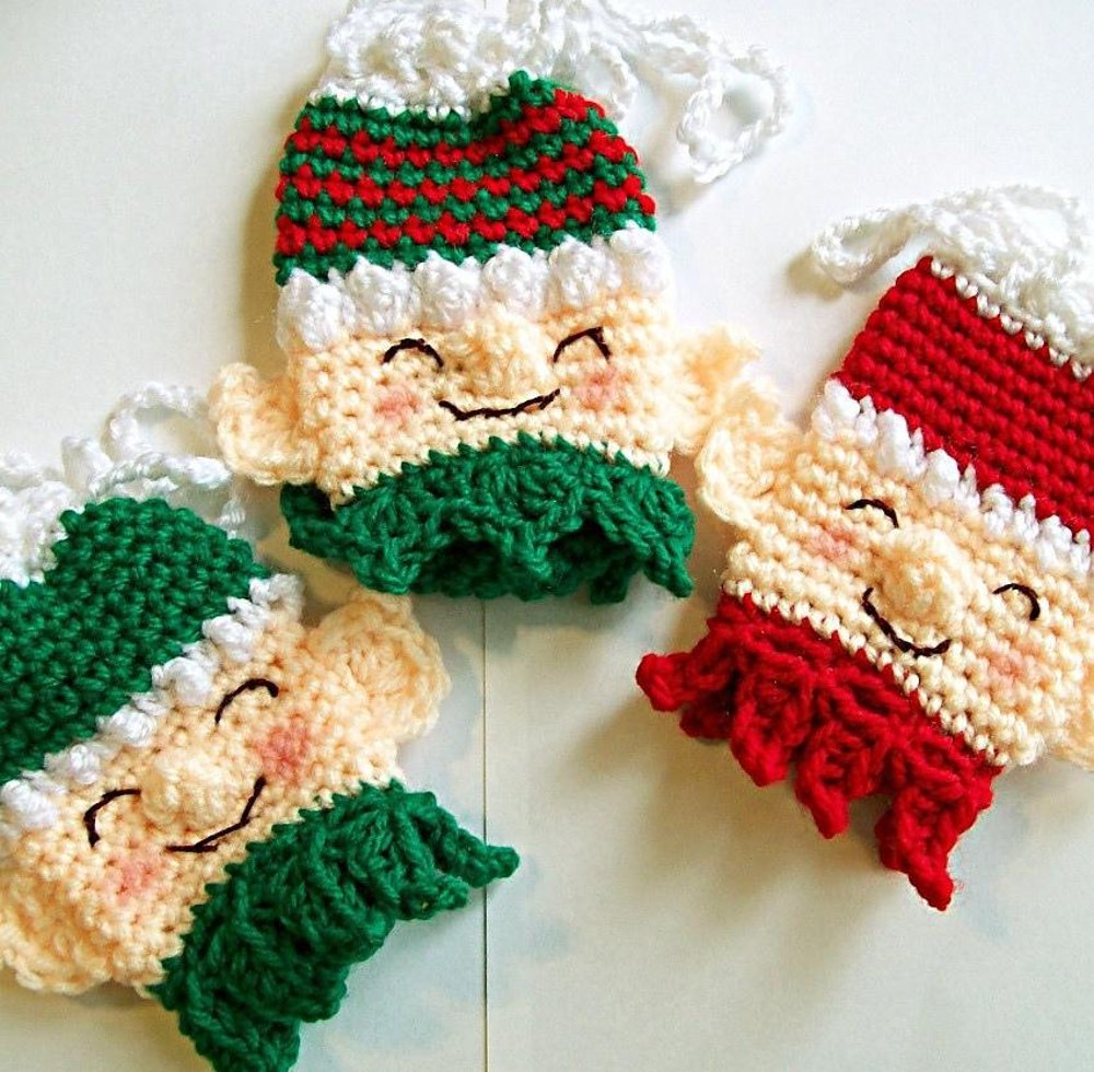 Santa's Helpers Gift Bags Crochet pattern by Sally Ives | Crochet Patterns | LoveCrochet