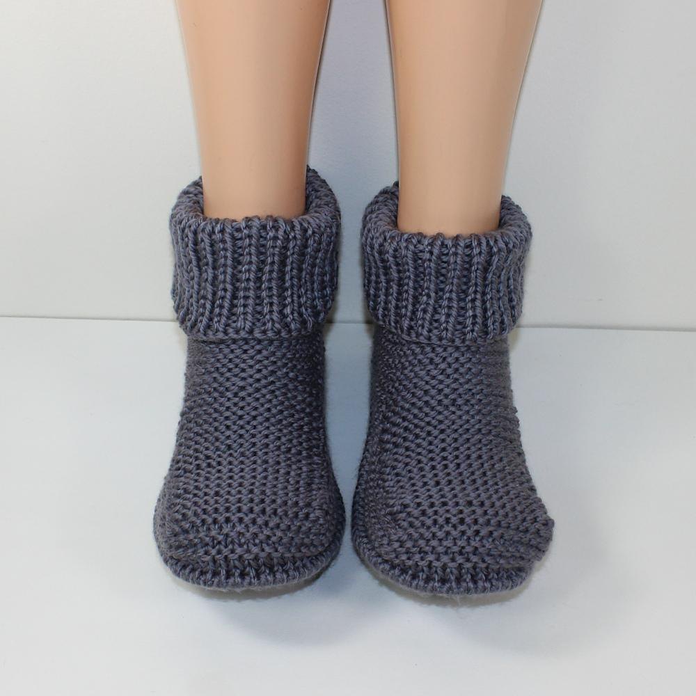 Fred's Boots Mens Slippers Knitting pattern by madmonkeyknits
