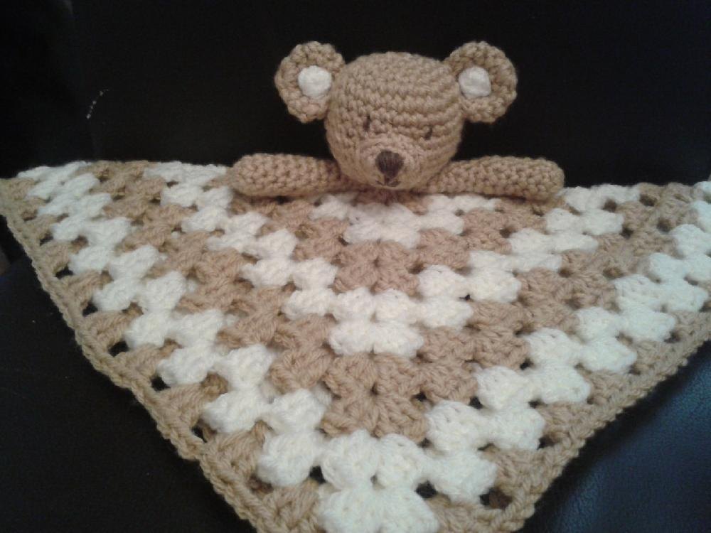 Teddy Bear Lovey / Security Blanket / Blankie Crochet ...