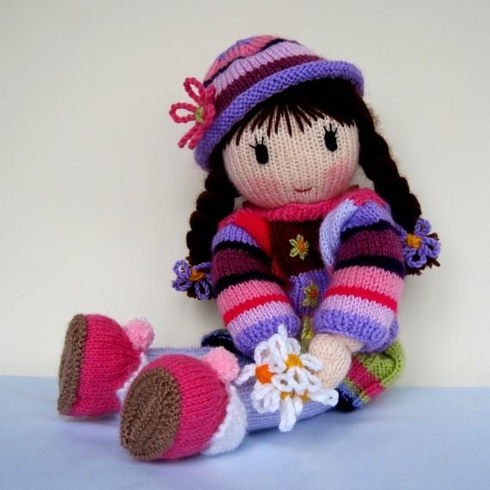 Posy Knitted Doll Knitting pattern by Dollytime