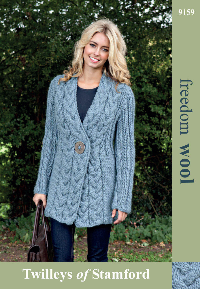 Cable Trim Jacket in Twilleys Freedom Wool 9159
