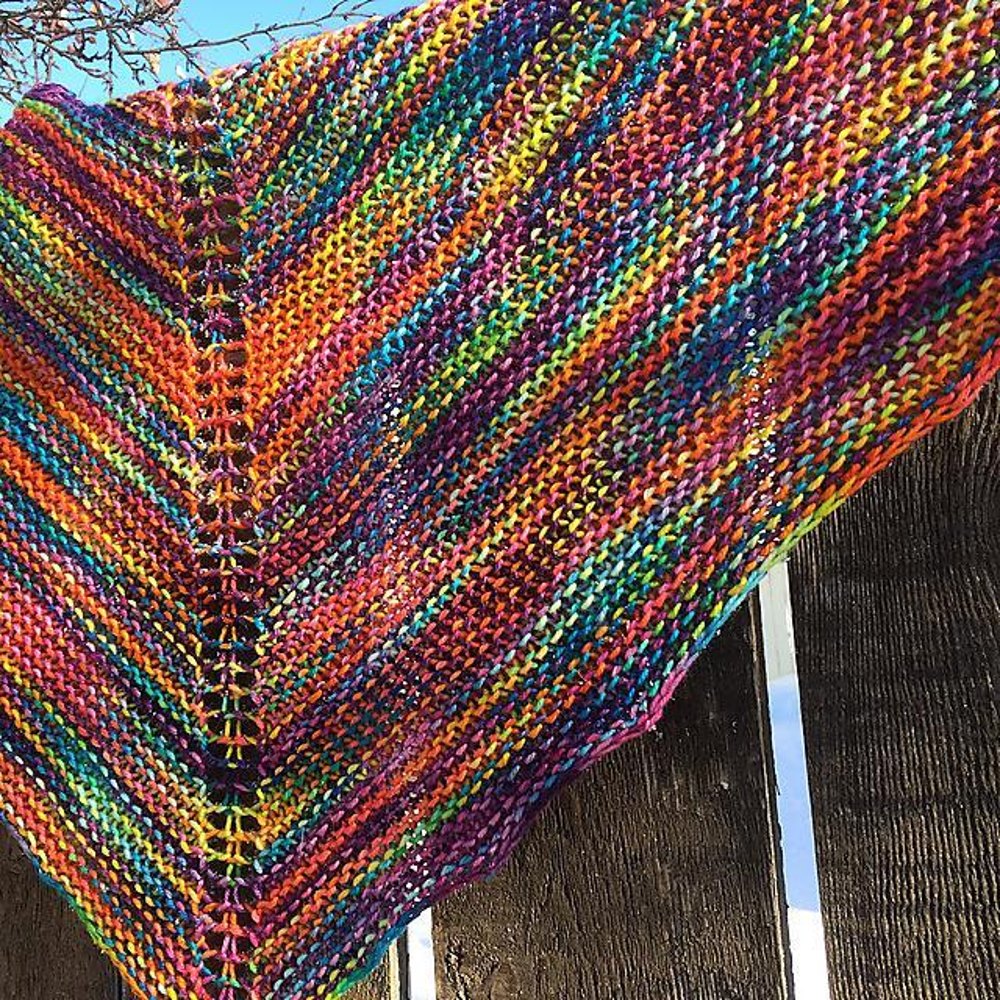 Marilyn's Easy Rainbow Shawl Knitting pattern by Susan