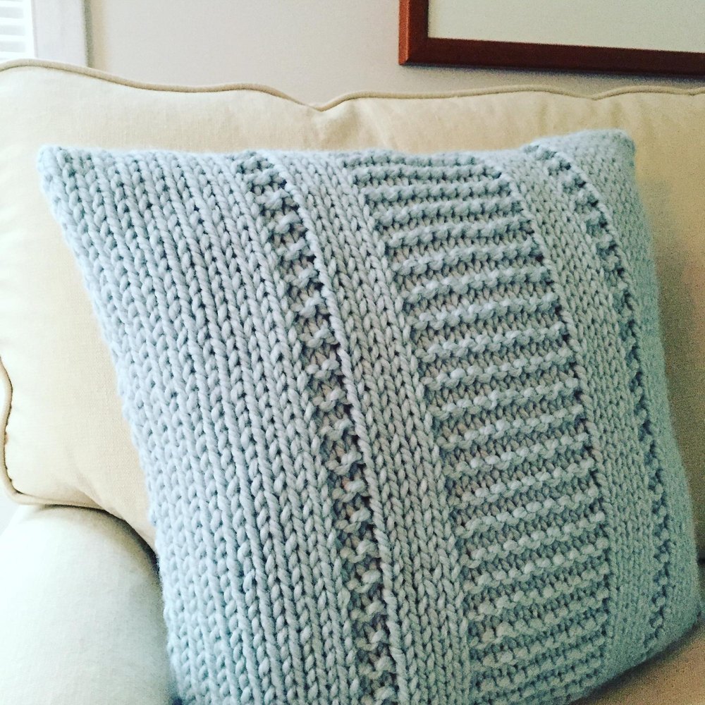The Parkway Pillow Knitting pattern by Fifty Four Ten Studio