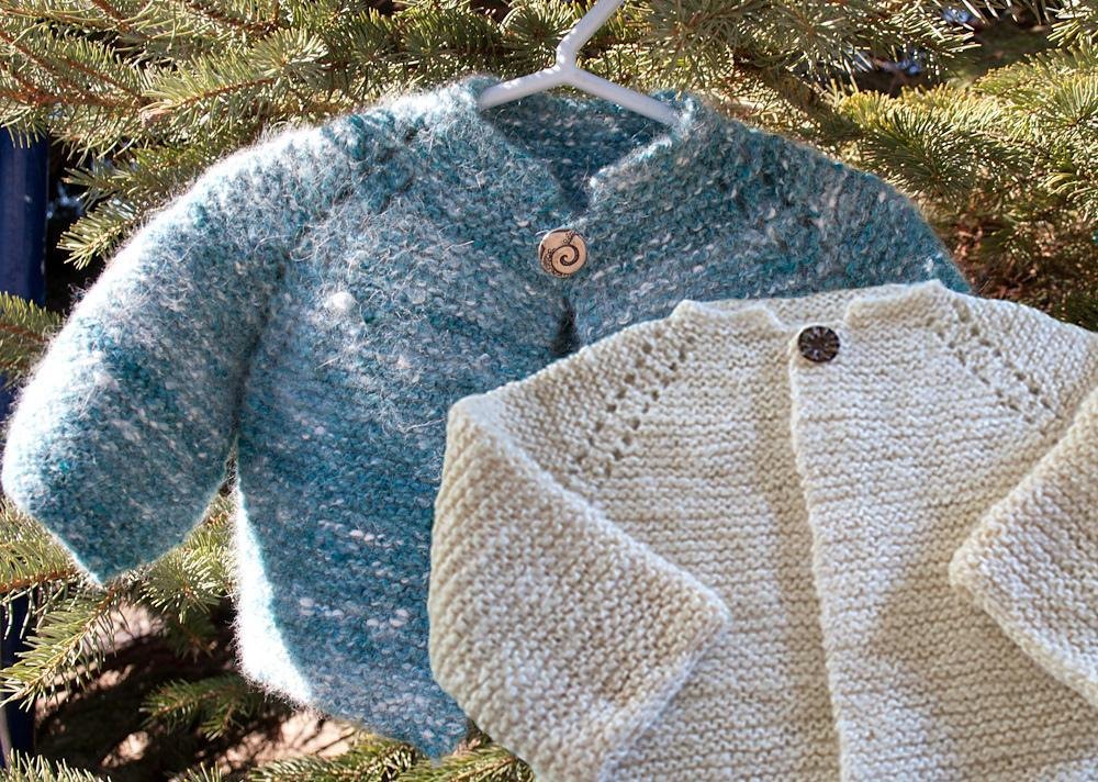 Top Down Garter Stitch Baby Jacket Knitting pattern by ...
