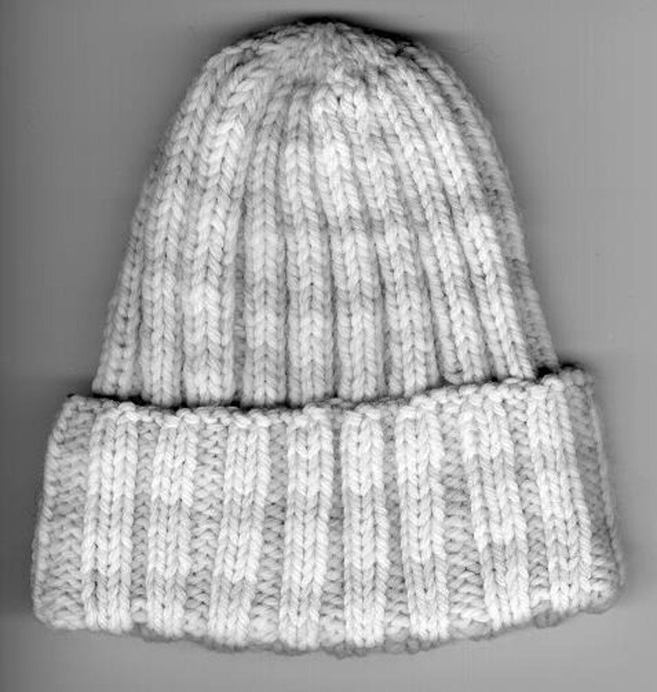 Ribbed Baby Hat in Plymouth Yarn Dreambaby 4 Ply F006 Downloadable PDF
