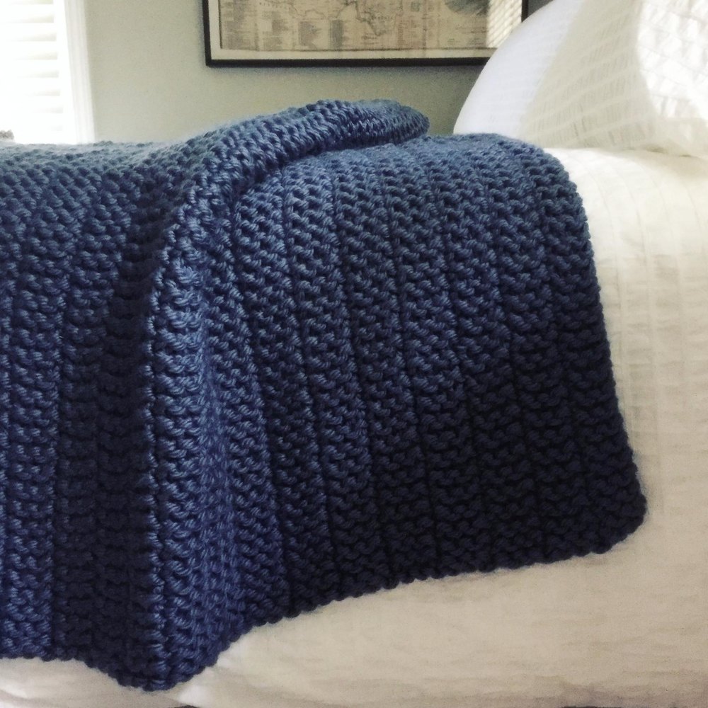 The Boulevard Blanket Knitting pattern by Fifty Four Ten Studio