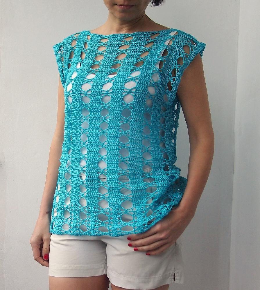 Cool Summer tunic top Crochet pattern by Accessorise