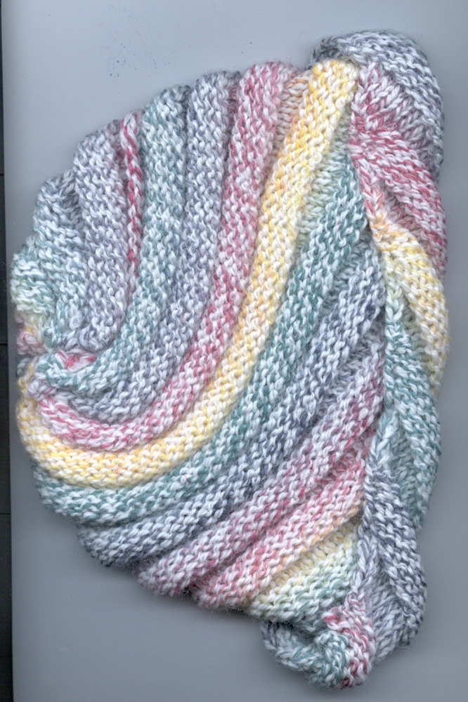 Spiral Rainbow Hat in Plymouth Encore Colorspun F086