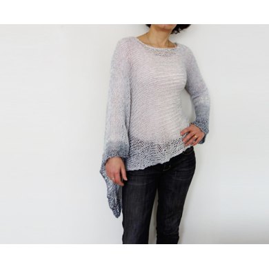Stowe Asymmetrical Sweater Knitting pattern by CamexiaDesigns