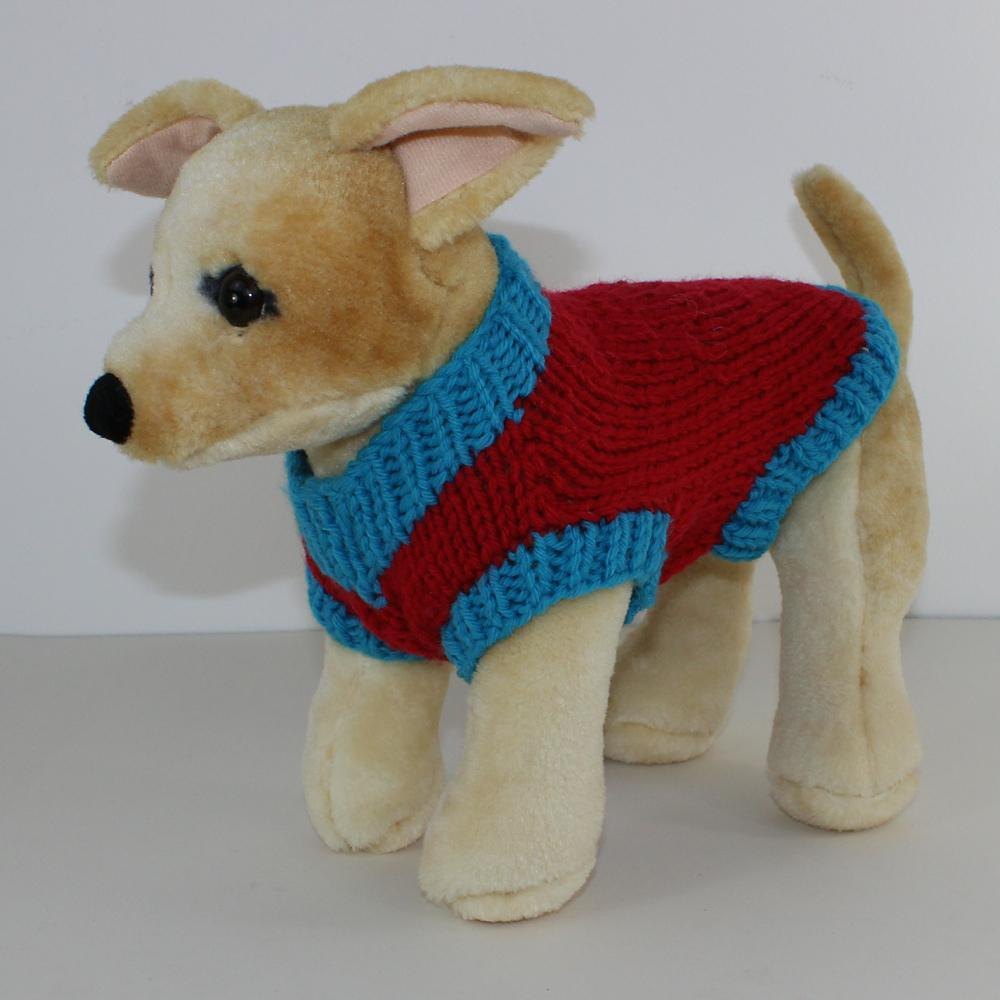Simple Chunky Dog Coat Knitting pattern by madmonkeyknits