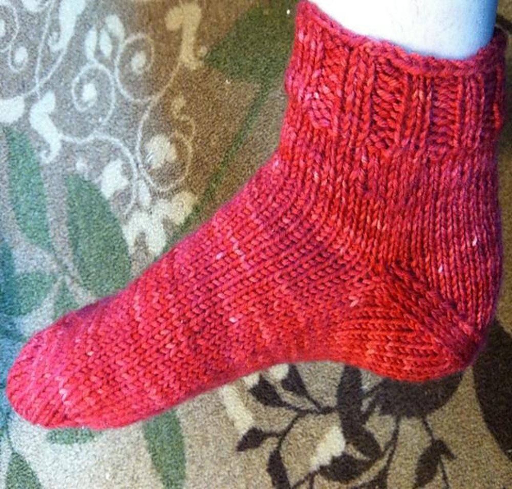 Toeup, AfterThought, Simple Bed Sock Knitting pattern by