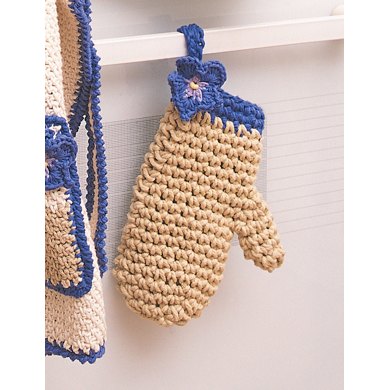 Oven Mitt in Bernat Handicrafter Cotton Solids | Knitting ...
