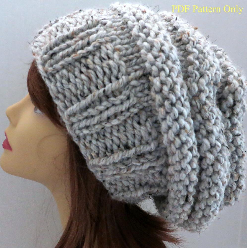 Chunky Mini-Beehive Slouch Hat Pattern Knitting pattern by ...