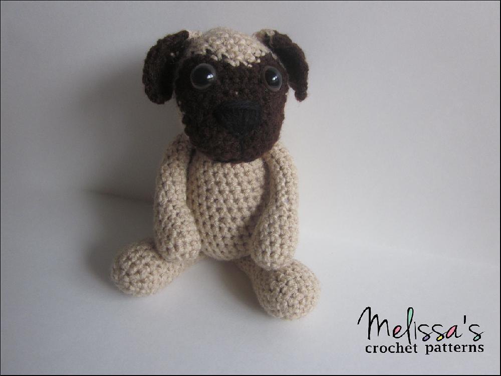 Pugsley the Pug Puppy Crochet pattern by Melissa's Crochet ...