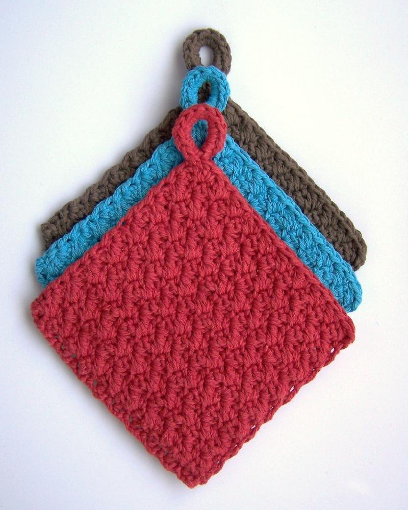 Thick With Color Potholders Crochet pattern by ColorSpot ...