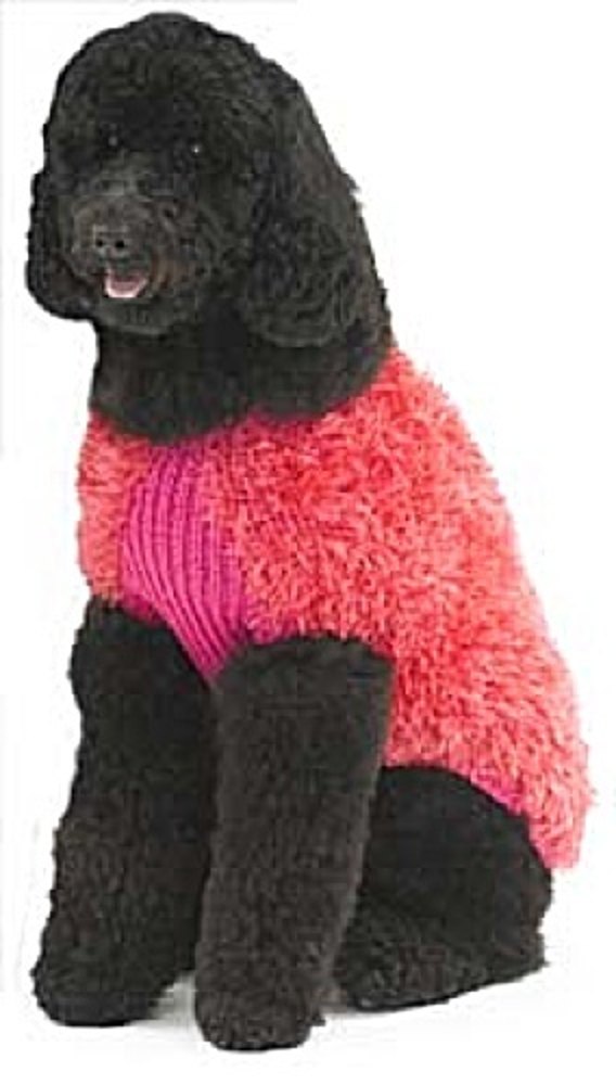 Knit Dog Fur Coat in Lion Brand Fun Fur and WoolEase