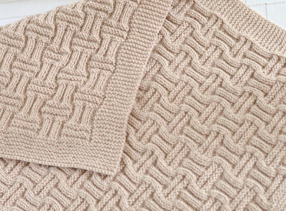 Double Basketweave Blanket Knitting pattern by Caroline