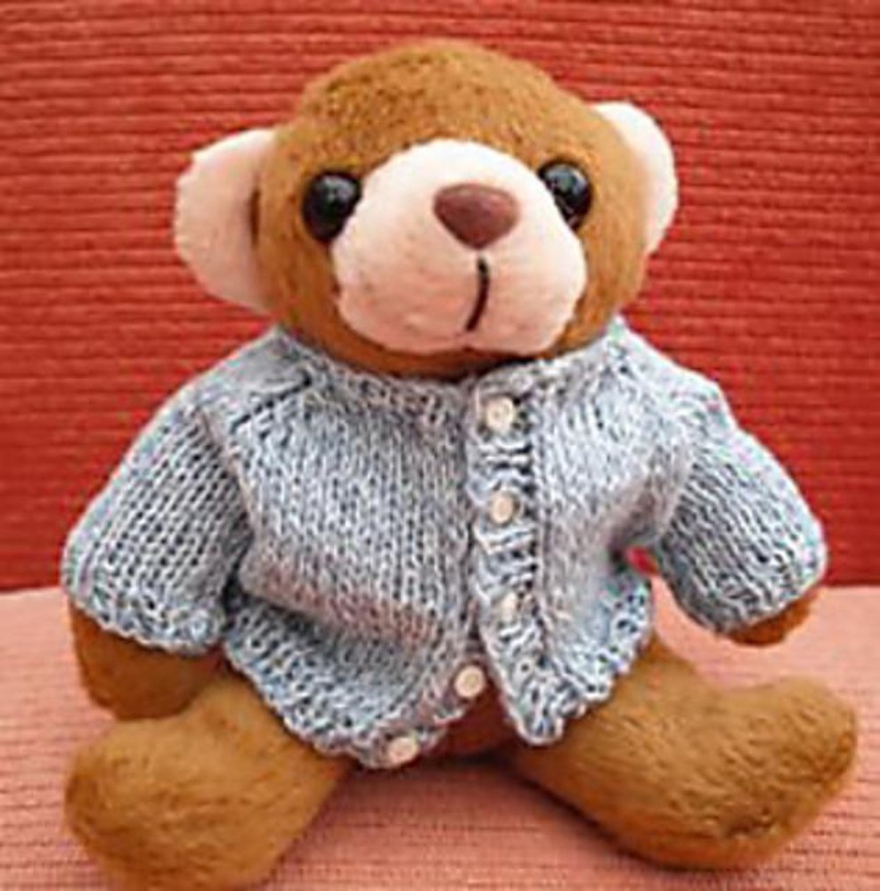 Tiny Teddy Bear Cardigan Knitting pattern by Helen Cox