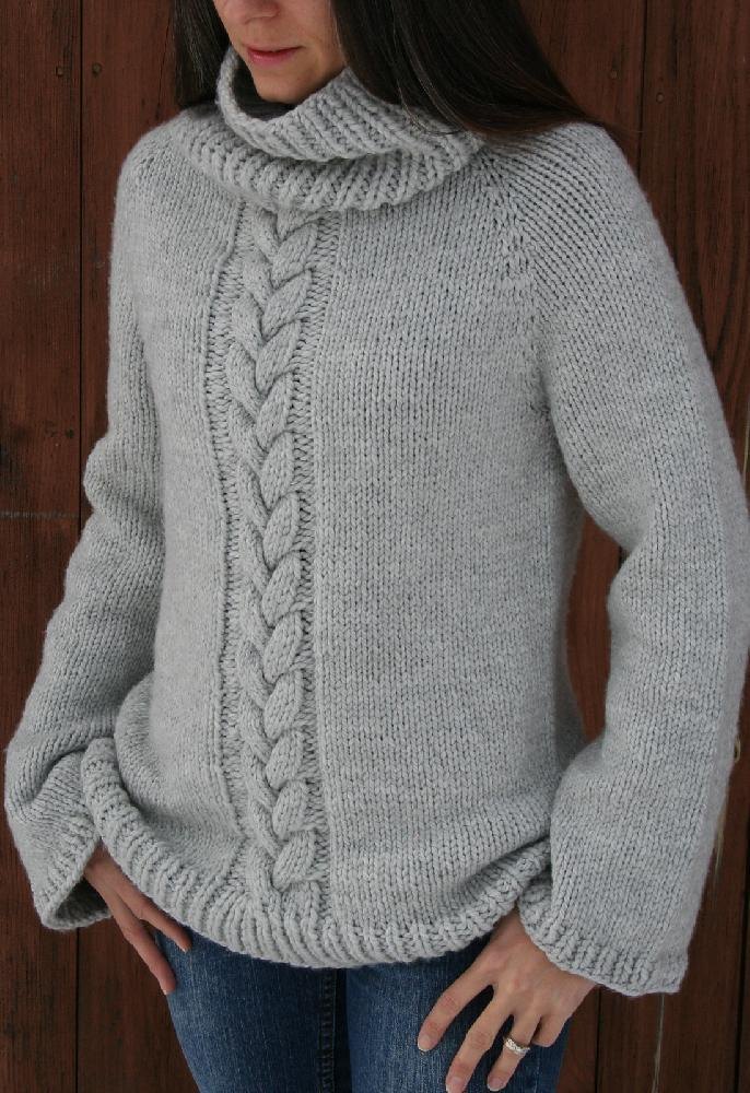 Top down Cozy Weekend Sweater. Knitting pattern by Amanda