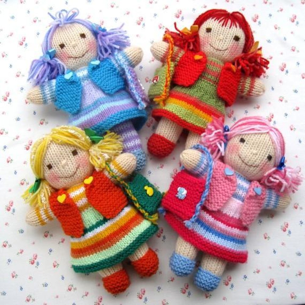 Rainbow Rascals Knitted Dolls Knitting pattern by