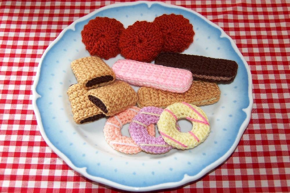 Knitting & Crochet Pattern for a Selection of Biscuits / Cookies - Fake