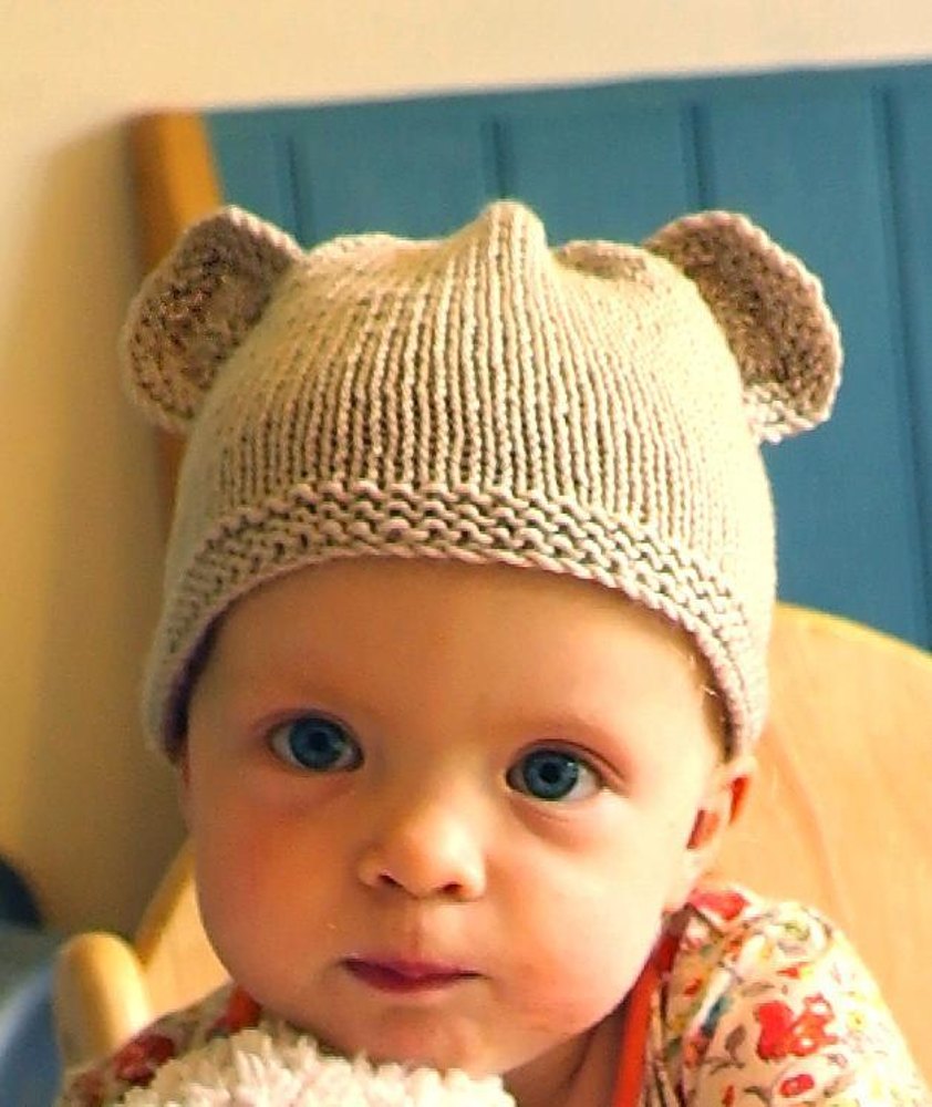 Beginner Baby Bear Hat Knitting pattern by Sproglets Kits
