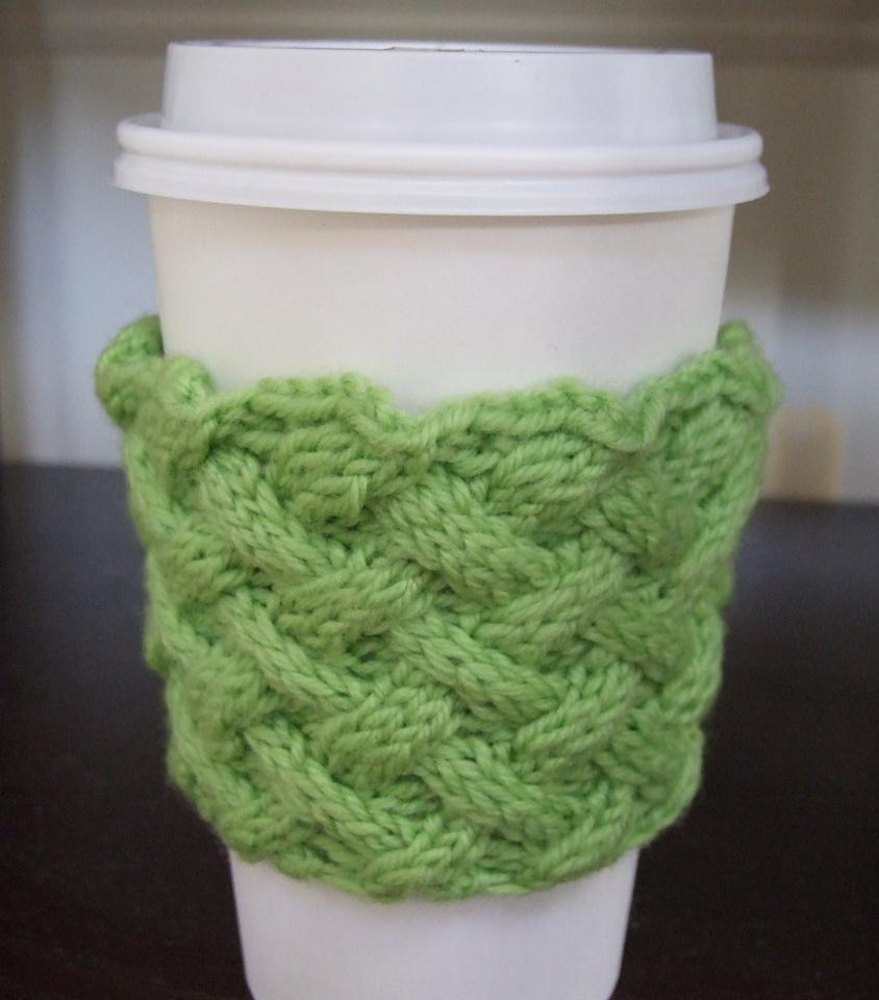 Trellis Cup Cozy Knitting pattern by Suzyn Gonzalez ...
